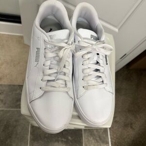 Puma Classic White Lace-Up Sneakers